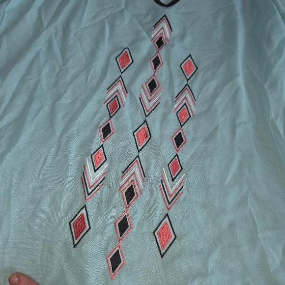 NWT Cruel Women's Sheer Aztec Western Shirt Size M - Picture 2 of 8